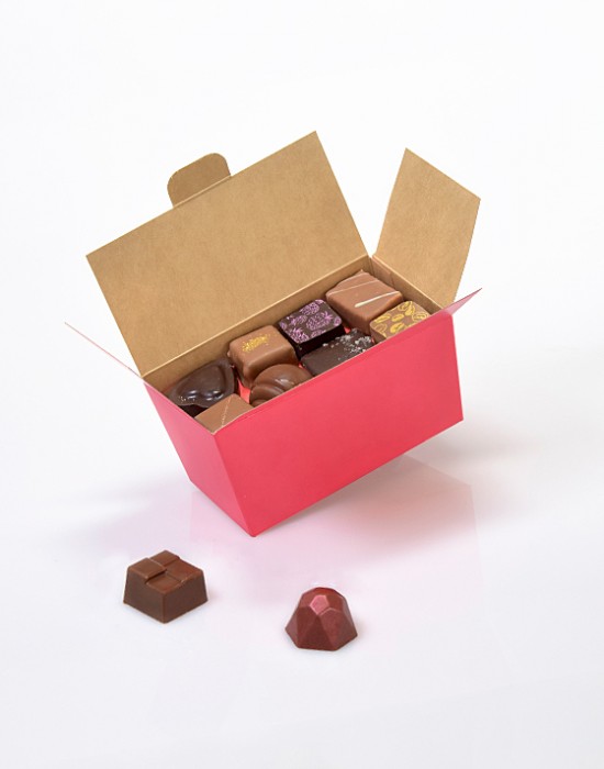 Cadeau chocolat individuel - Chocolat D'lys couleurs